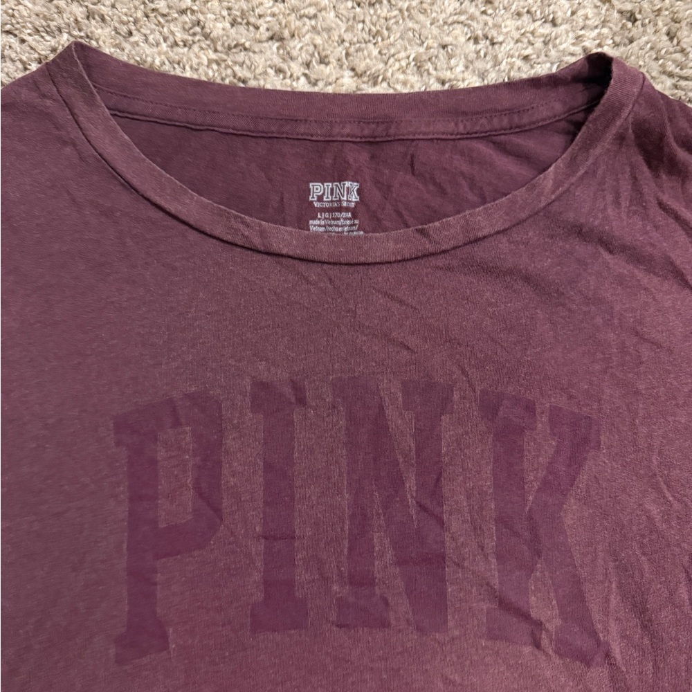 Burgundy PINK Crop Top - Picture 2 of 3
